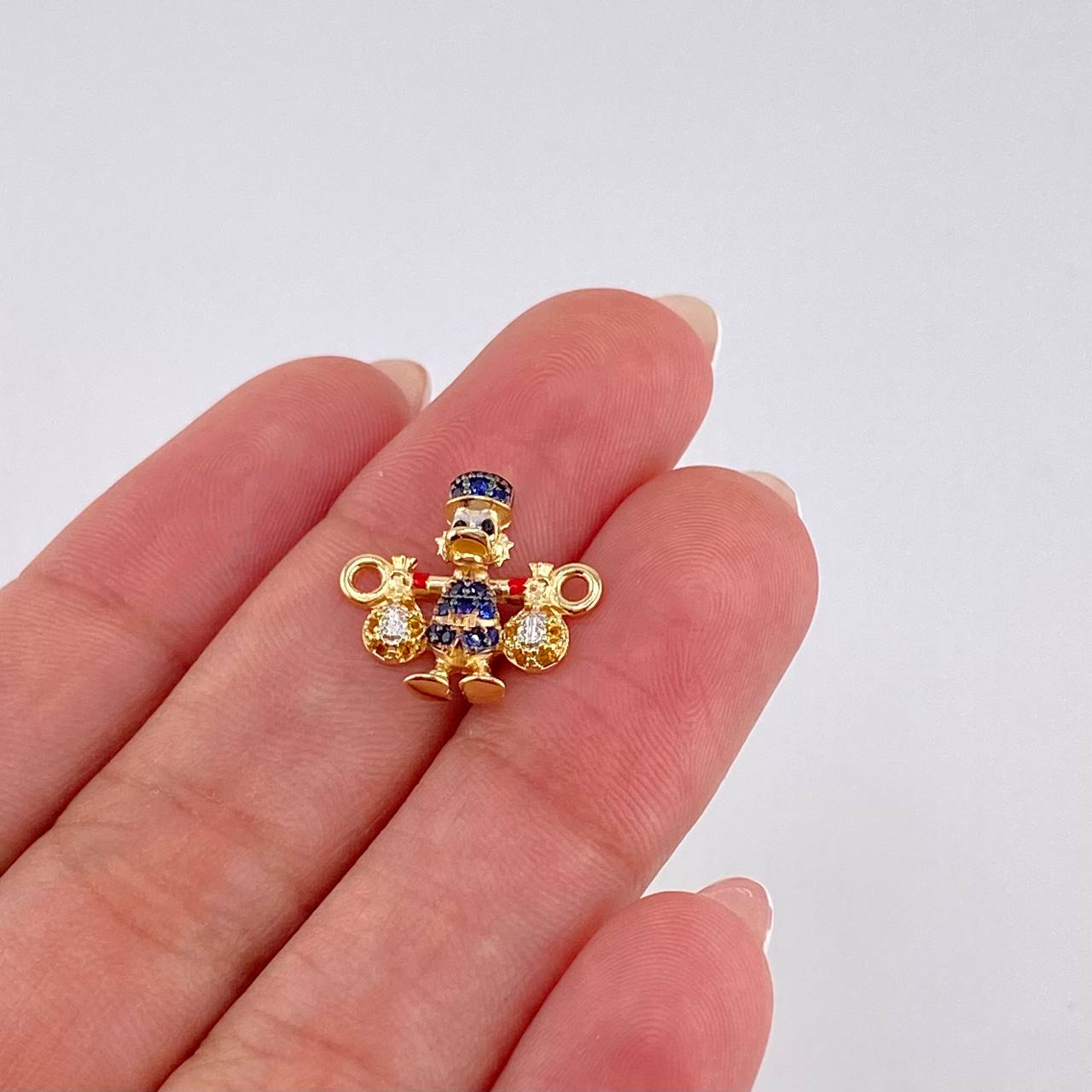 Herraje Pato Bolsa Dinero 1.35gr / 1/2 in / Oro Amarillo 18K