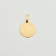 Dije Placa Circular 0.5gr / 3/4 in / Oro Amarillo 18K *