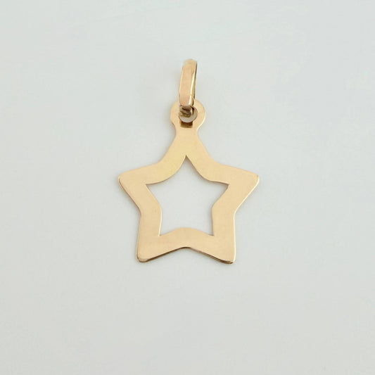 Dije Estrella Silueta 0.5 g / 3/4 in Oro Amarillo 18K