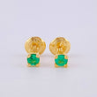 Topos Piedra 0.75gr / 3mm Esmeralda 18 Pts Oro Amarillo 18K (Joya)