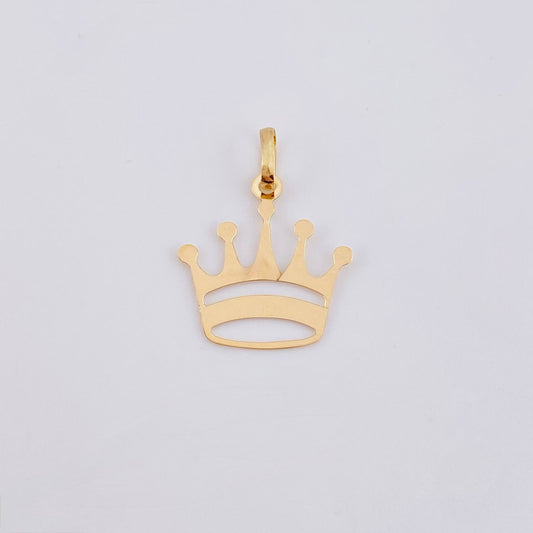 Dije Corona 0.55 g / 3/4 in Oro Amarillo 18K