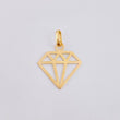 Dije Silueta Diamante 0.4gr / 3/4 in / Oro Amarillo 18K *