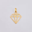 Dije Diamante Silueta 0.55 g / 3/4 in Oro Amarillo 18K