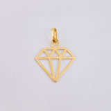 Dije Silueta Diamante 0.4gr / 3/4 in / Oro Amarillo 18K