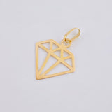 Dije Silueta Diamante 0.6gr / 1 in / Oro Amarillo 18K