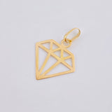 Dije Silueta Diamante 0.6gr / 1 in / Oro Amarillo 18K ©