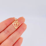 Dije Silueta Diamante 0.4gr / 3/4 in / Oro Amarillo 18K
