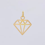 Dije Silueta Diamante 0.6gr / 1 in / Oro Amarillo 18K ©