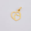 Dije Doble Corazón 0.45 g / 3/4 in Oro Amarillo 18K