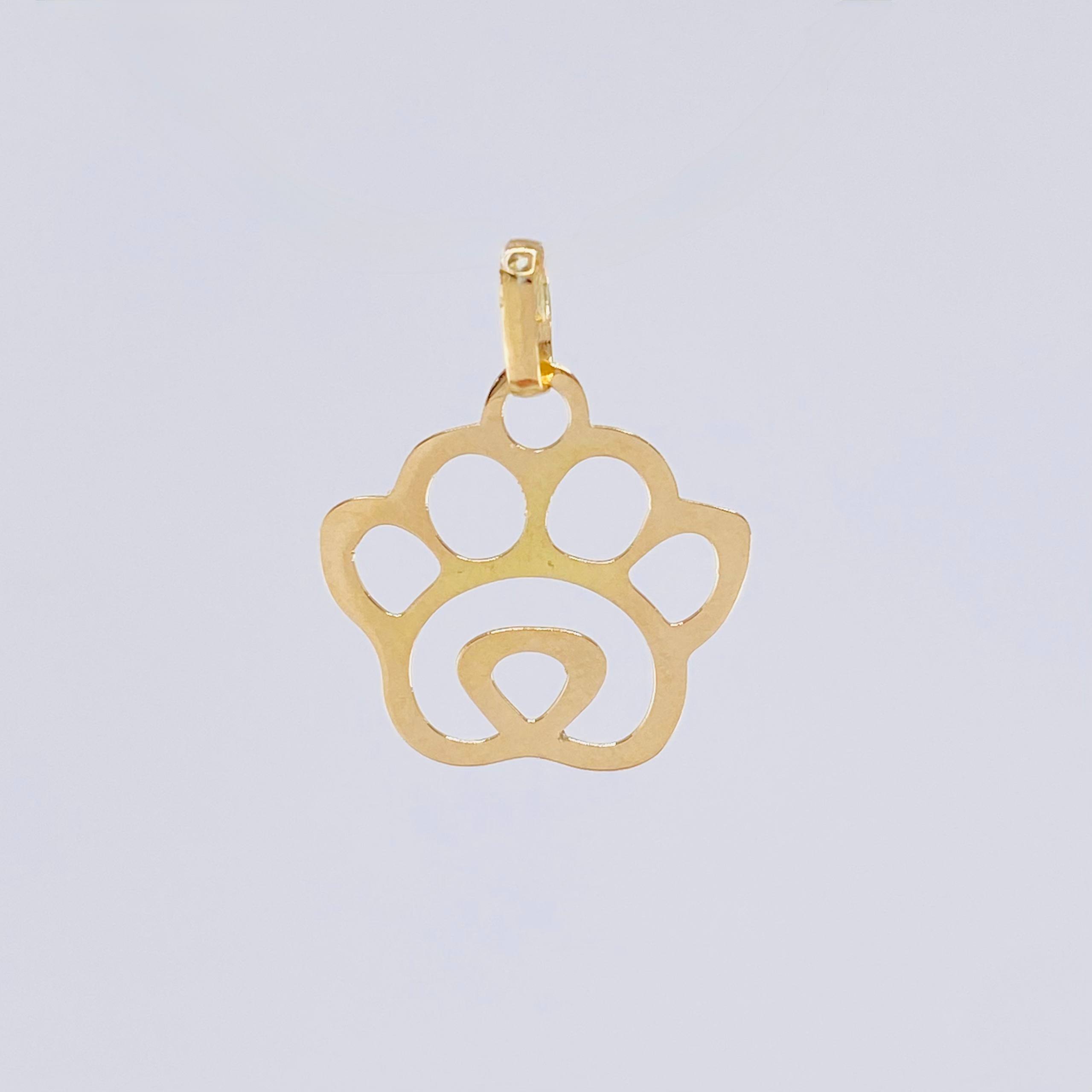 Dije Huella Silueta 0.5gr / 3/4 in / Oro Amarillo 18K *