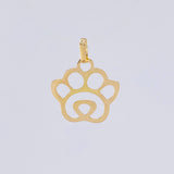 Dije Huella Silueta 0.5gr / 3/4 in / Oro Amarillo 18K