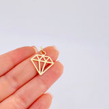 Dije Silueta Diamante 0.6gr / 1 in / Oro Amarillo 18K