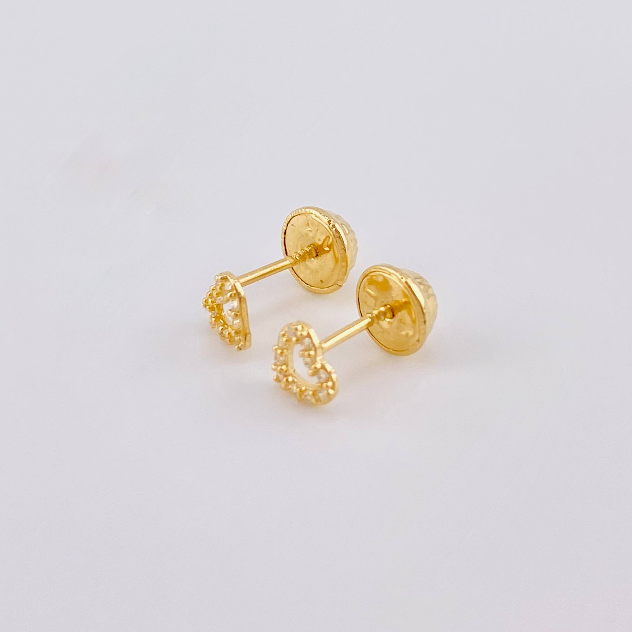 Topos Silueta Corazon 0.55gr / 6mm Oro Amarillo 18K ©