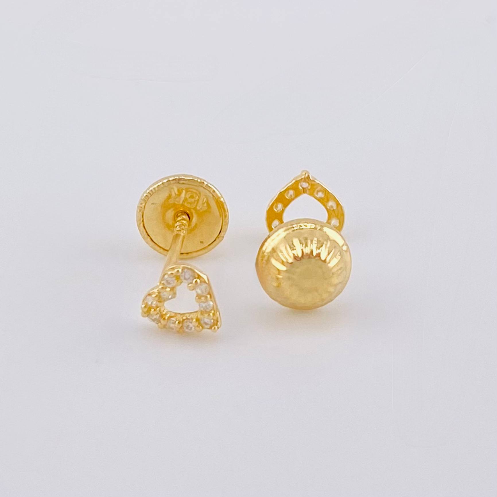 Topos Silueta Corazon 0.5gr / 4.3mm Oro Amarillo 18K *