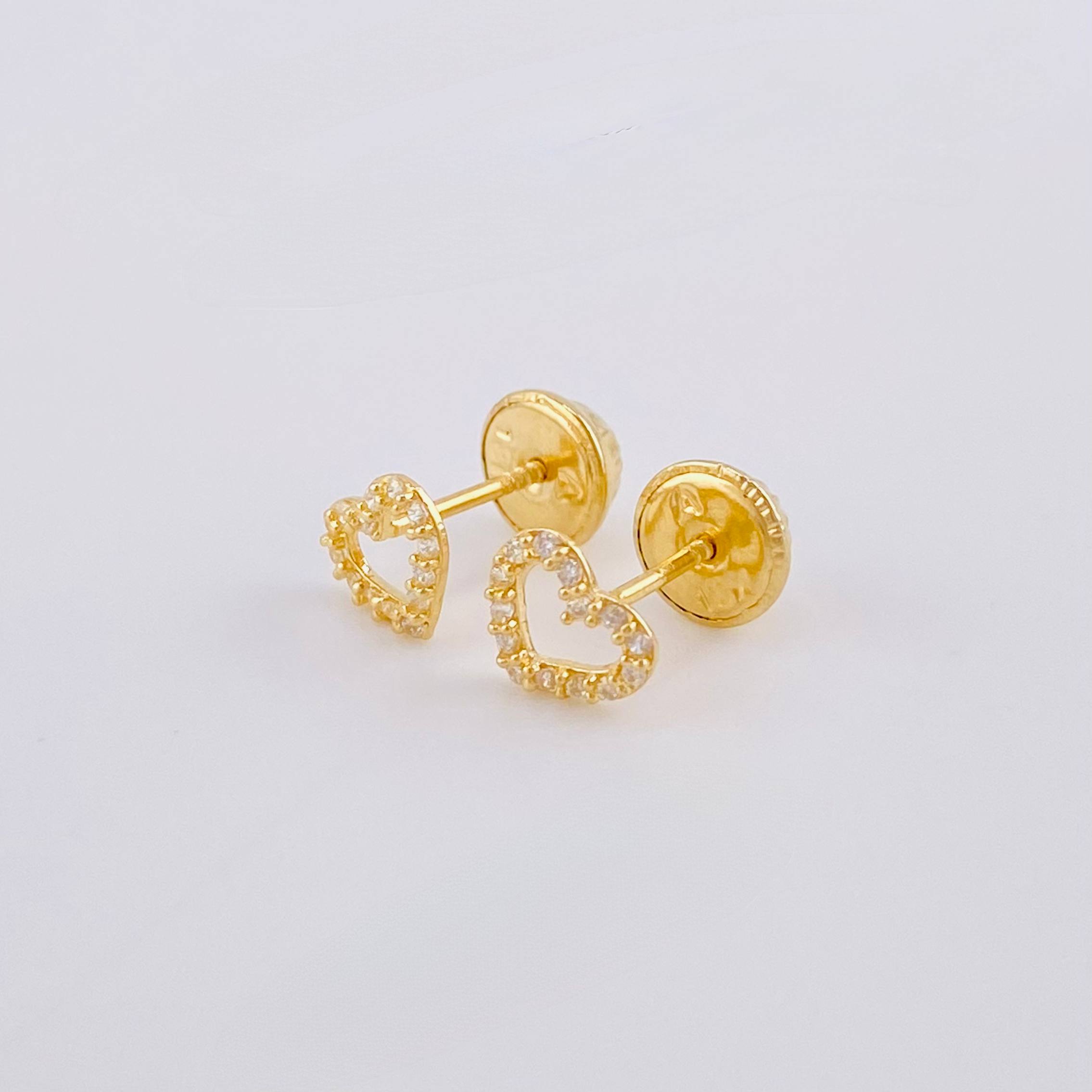Topos Corazon Silueta Tupida 0.55 g / in / 4.8 mm Oro Amarillo 18K