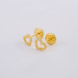 Topos Corazon Silueta Tupida 0.55 g / in / 4.8 mm Oro Amarillo 18K
