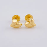 Topos Corazon Gotas Abultadas 0.6gr / 6.2mm Oro Amarillo 18K *