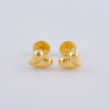 Topos Corazon Gotas Abultadas 0.6gr / 6.2mm Oro Amarillo 18K *