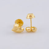 Topos Corazon Gotas Abultadas 0.6gr / 6.2mm Oro Amarillo 18K *