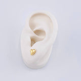 Topos Corazon Gotas Abultadas 0.6gr / 6.2mm Oro Amarillo 18K