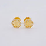 Topos Flor Refractante 0.9gr / 7.6mm Oro Amarillo 18K *