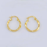 Candongas Cari Punteada 1.05gr / 3/4 in / Oro Amarillo 18K