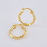 Candongas Cari Punteada 1.05gr / 3/4 in / Oro Amarillo 18K