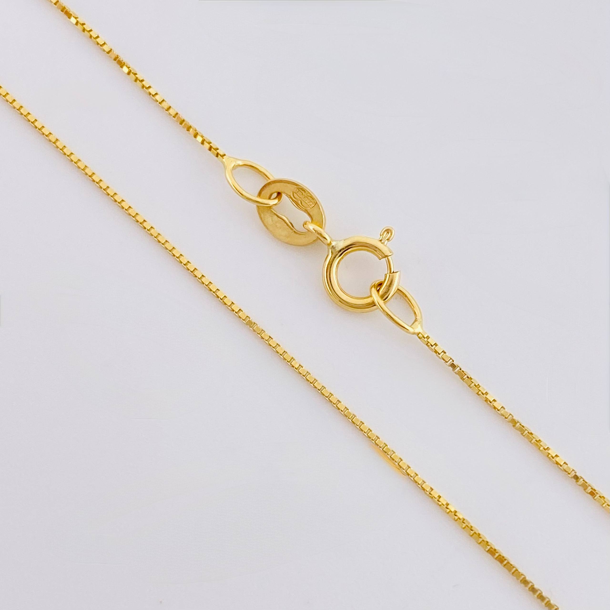 Venetian Chain 0.9gr / 15 3/4 in / 0.5mm 18K Yellow Gold