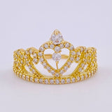 Anillo Corazon Tupido 2.55gr / T5 3/4 / Oro Amarillo 18K