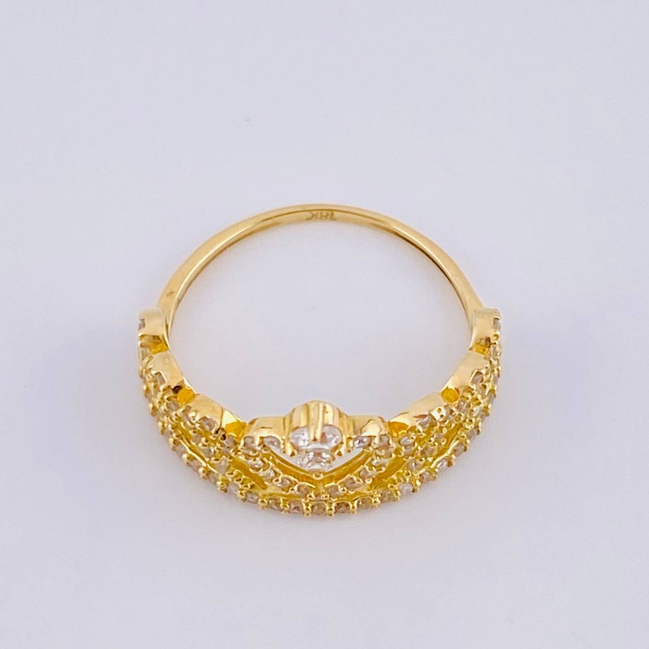 Anillo Corazon Tupido 2.55gr / T5 3/4 / Oro Amarillo 18K