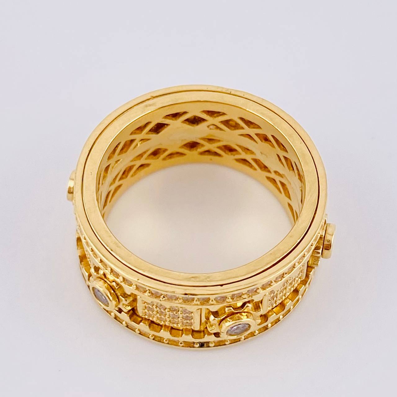 Anillo Mecanico Movimiento 18.45gr / T10 3/4 / Oro Amarillo 18K