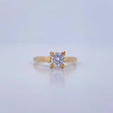 Anillo Solitario Puente 2.2gr / T6 1/4 / Oro 18K &