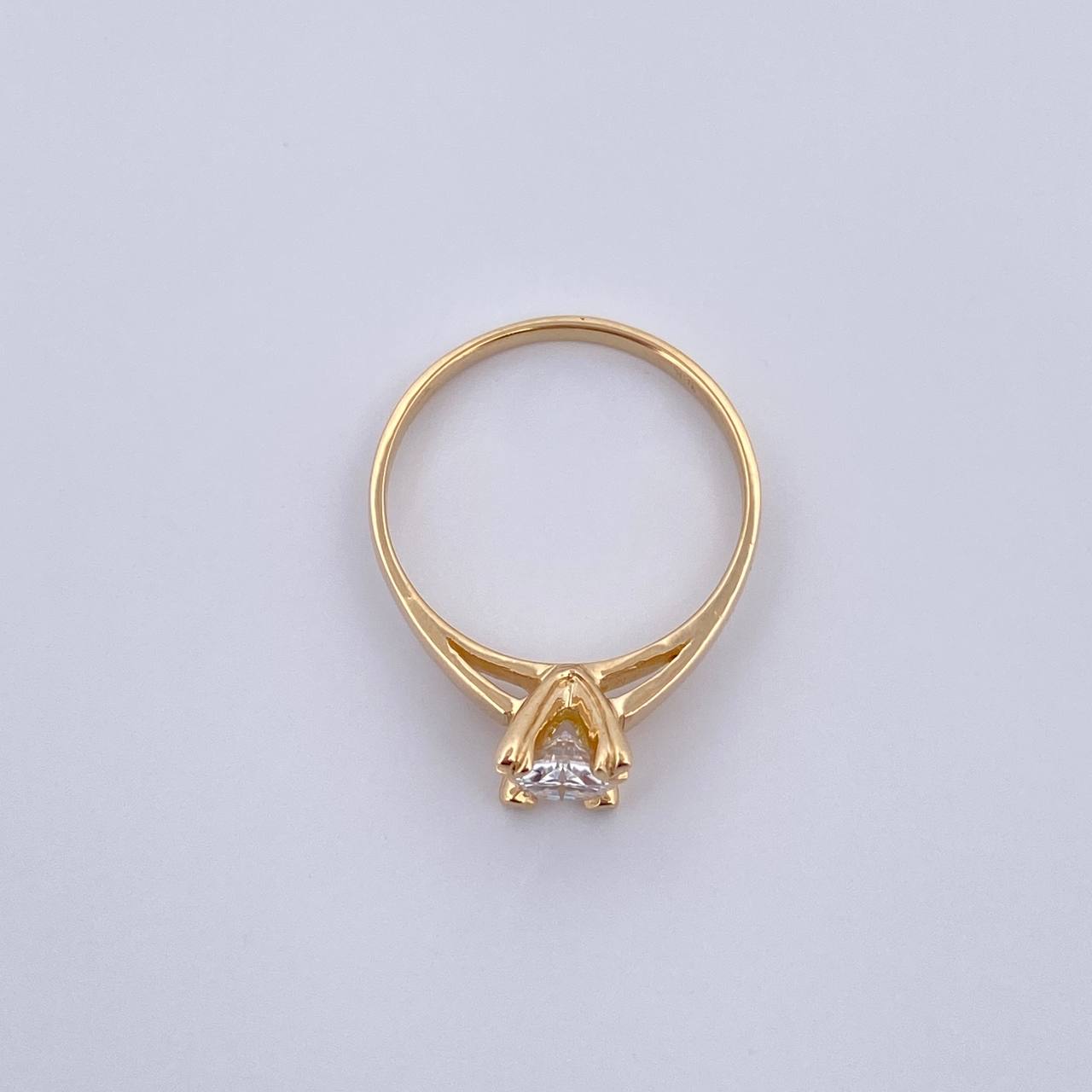 Anillo Solitario Puente 2.2gr / T6 1/4 / Oro 18K &