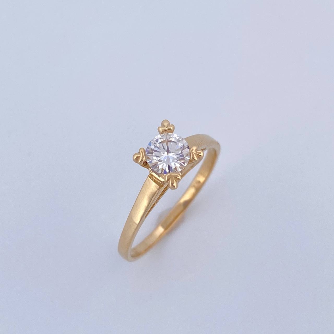 Anillo Solitario Puente 2.2gr / T6 1/4 / Oro 18K &