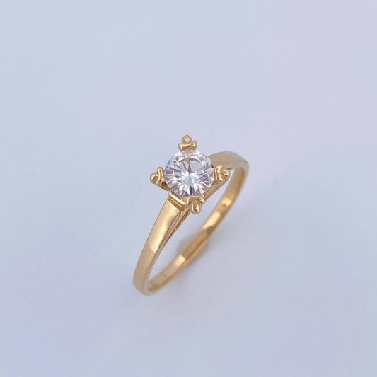 Anillo Solitario Puente 2.3gr / T6 1/2 / Oro 18K &