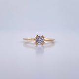 Anillo Solitario 2.75gr / T5 1/4 / Oro 18K &
