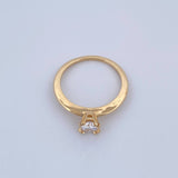 Anillo Solitario 2.75gr / T5 1/4 / Oro 18K &