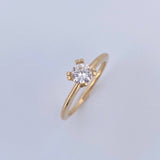 Anillo Solitario 2.75gr / T5 1/4 / Oro 18K &