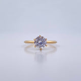Anillo Solitario Clasico 2.25gr / T7 1/4 / Oro 18K &