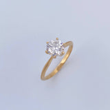 Anillo Solitario Clasico 2.25gr / T7 1/4 / Oro 18K &