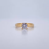 Anillo Solitario Clasico Base 2.3gr / T5 / Oro 18K &
