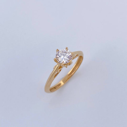 Anillo Solitario Elegante 2gr / T5 3/4 / Oro 18K &