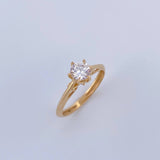 Anillo Solitario Elegante 2gr / T5 3/4 / Oro 18K &