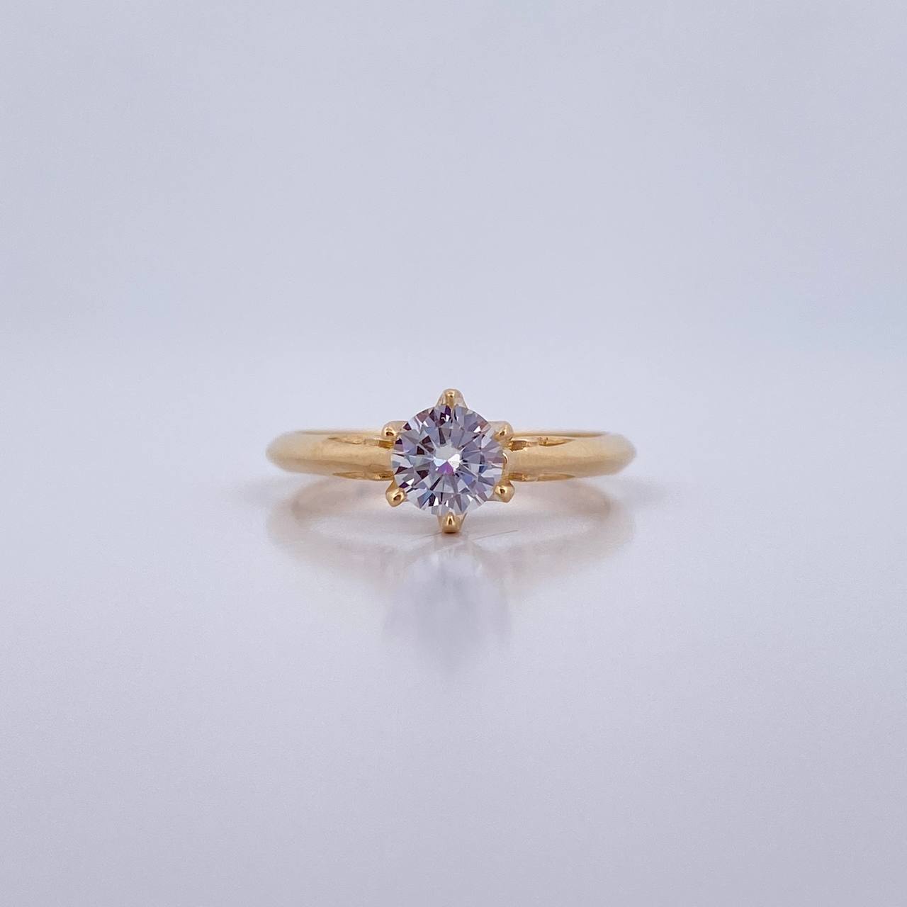 Anillo Solitario Elegante 2gr / T5 3/4 / Oro 18K &