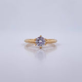 Anillo Solitario Elegante 2gr / T5 3/4 / Oro 18K &