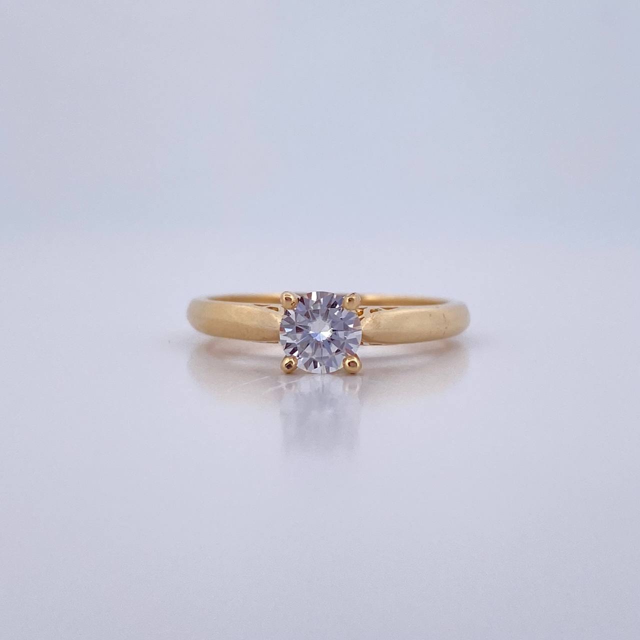 Anillo Solitario Puente 2.45gr / T5 3/4 / Oro 18K &