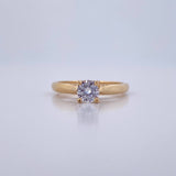Anillo Solitario Puente 2.45gr / T5 3/4 / Oro 18K &