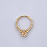 Anillo Solitario Puente 2.45gr / T5 3/4 / Oro 18K &