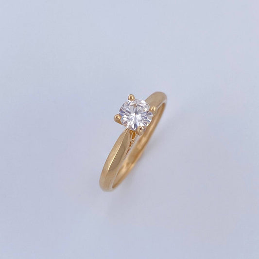 Anillo Solitario Puente 2.45gr / T5 3/4 / Oro 18K &
