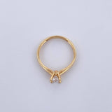 Anillo Solitario Linea Elegante 2.45gr / T6 1/4 / Oro 18K &